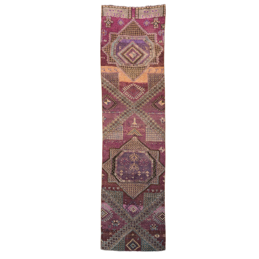 Z540 Handwoven Vintage Rug 3'3 x 12’1