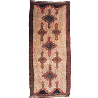 Z542 Handwoven Vintage Rug 5'4 x 11’10