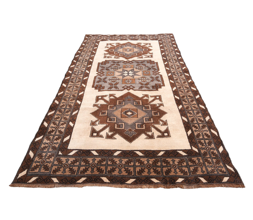 Z564 Handwoven Vintage Rug 5’3 x 9