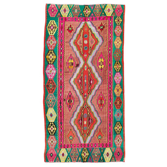 Z572 Handwoven Vintage Kilim Rug 6’9 x 12’6 ON HOLD
