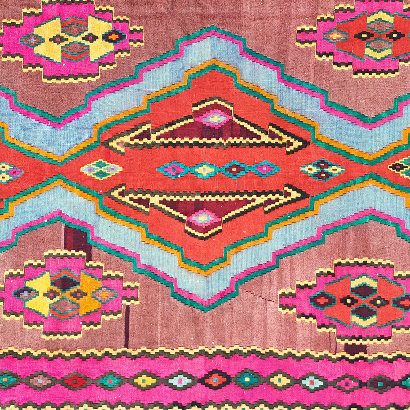 Z572 Handwoven Vintage Kilim Rug 6’9 x 12’6