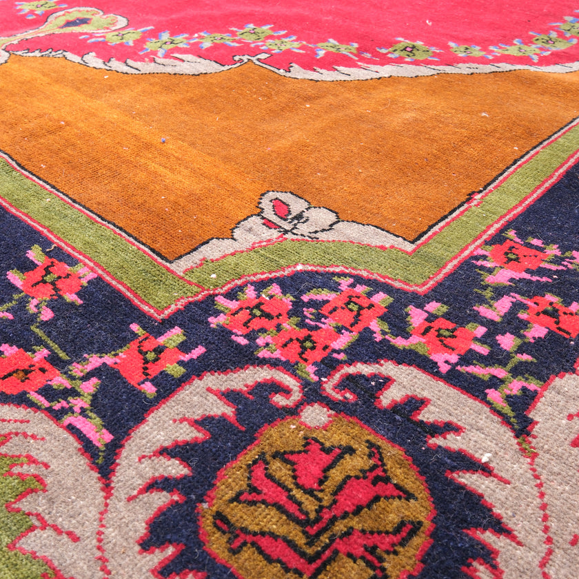 Z579 Handwoven Vintage Rug 7’7 x 11