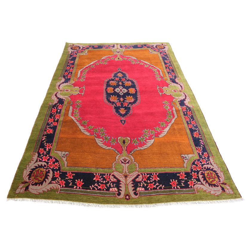 Z579 Handwoven Vintage Rug 7’7 x 11