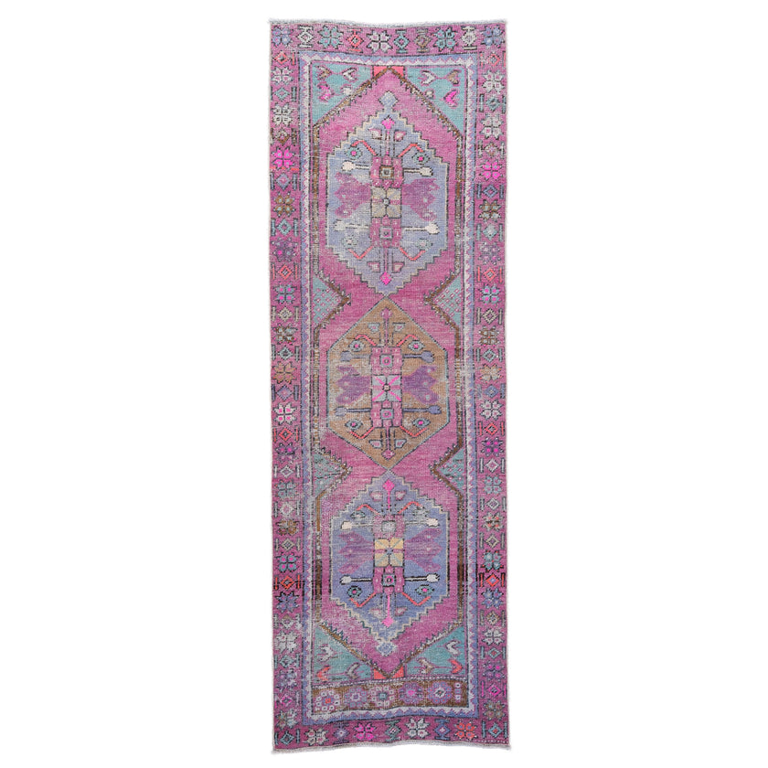 Z597 Handwoven Vintage Rug 2’7 x 9