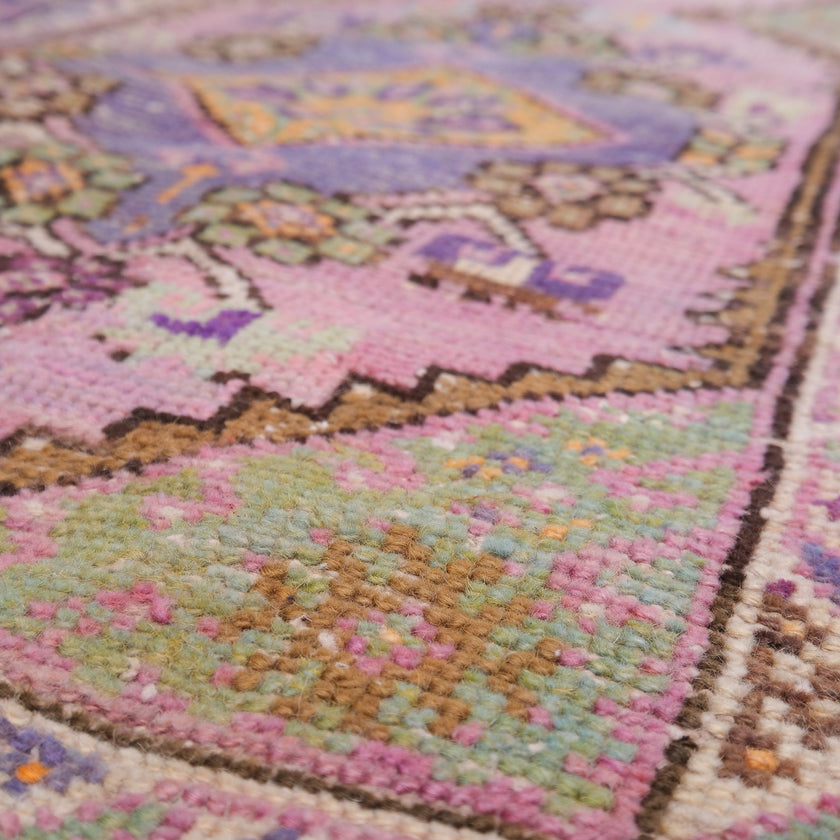 Z598 Handwoven Vintage Rug 2'5 x 8’10