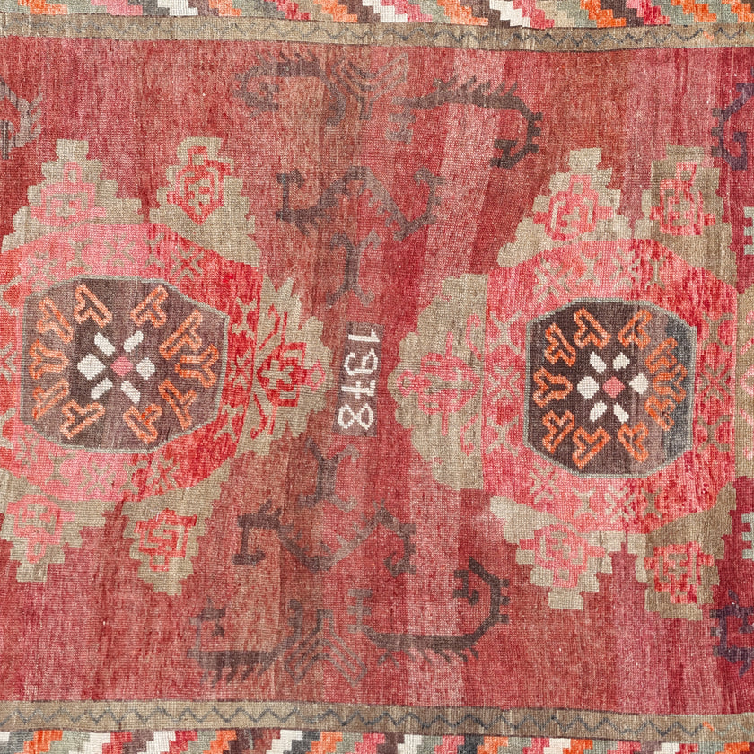 Z631 Handwoven Vintage Rug 6'7 x 12’5