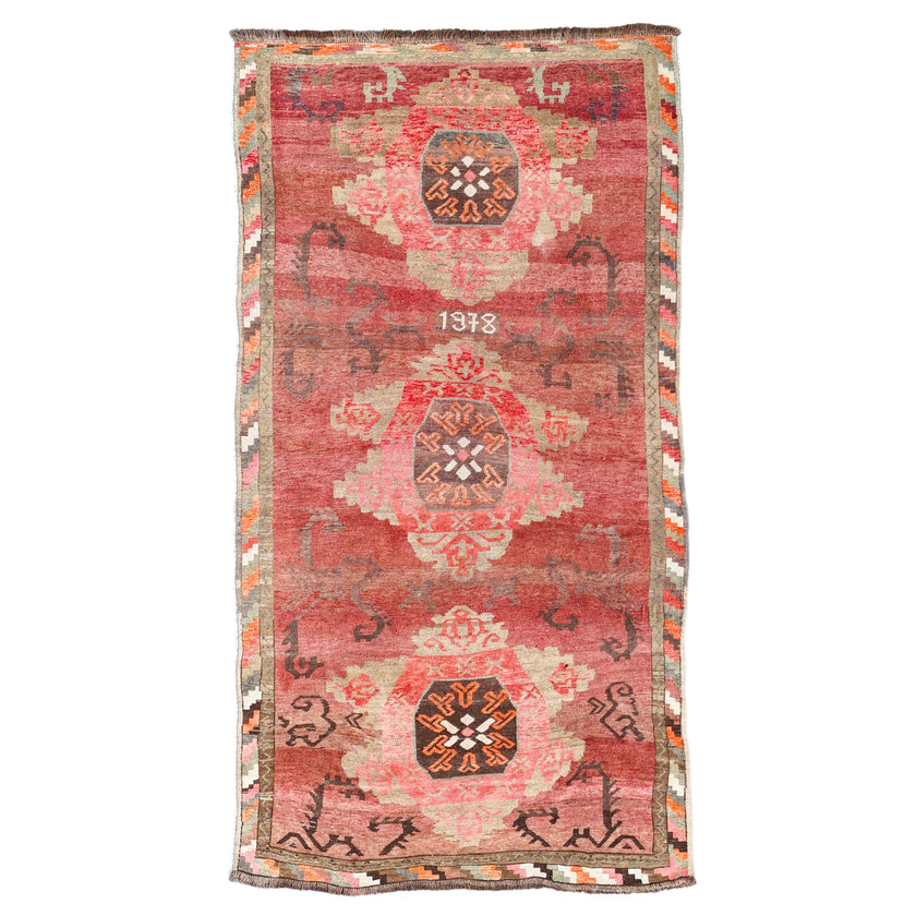 Z631 Handwoven Vintage Rug 6'7 x 12’5