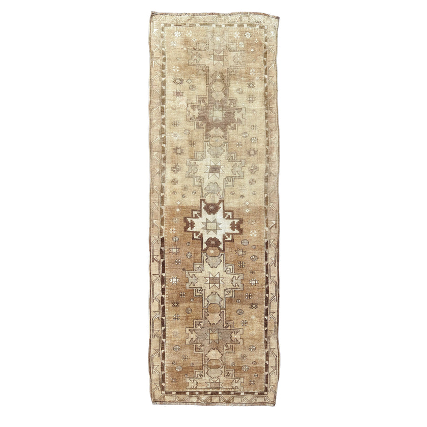 Z656 Handwoven Vintage Rug 3'10 x 11’7