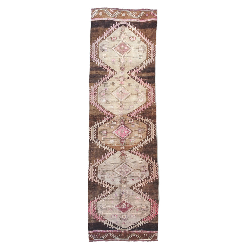Z659 Handwoven Vintage Rug 3'3 x 11’2