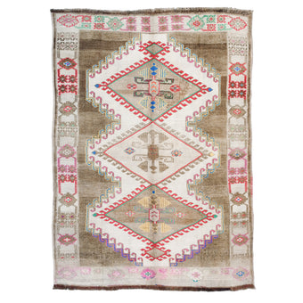 Z665 Handwoven Vintage Rug 6'11 x 9’9