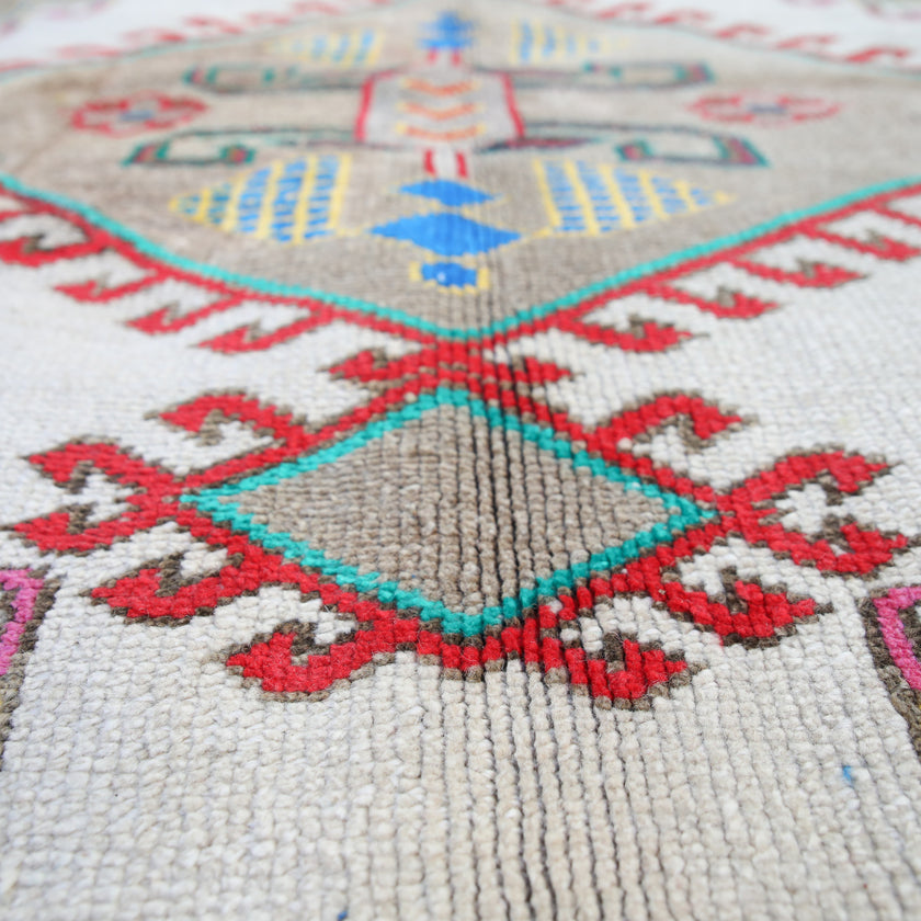 Z665 Handwoven Vintage Rug 6'11 x 9’9
