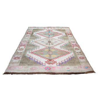 Z665 Handwoven Vintage Rug 6'11 x 9’9