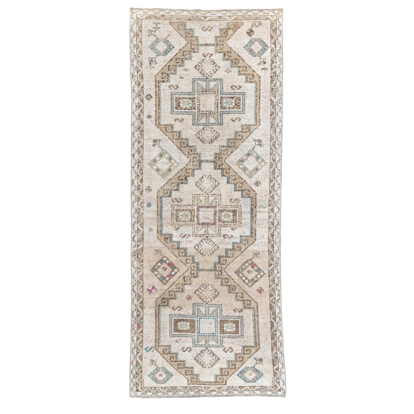 Z672 Handwoven Vintage Rug 4'3x11’2