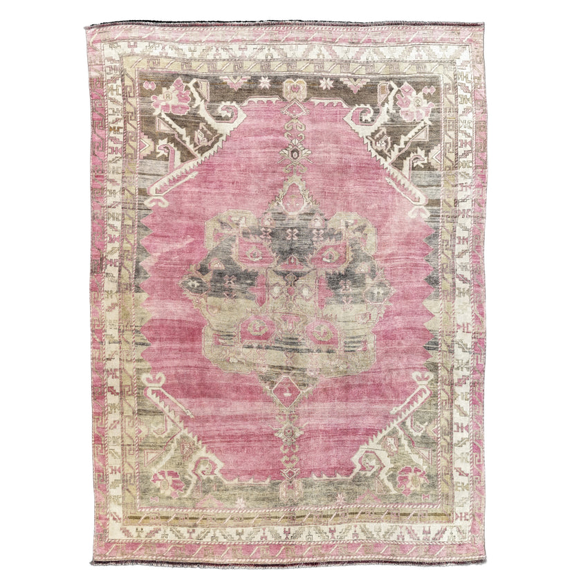 Z734 Handwoven Vintage Rug 6'8 x 9’4