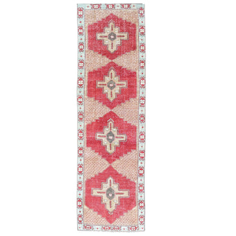 Z741 Handwoven Vintage Rug 3'10 x 13’5