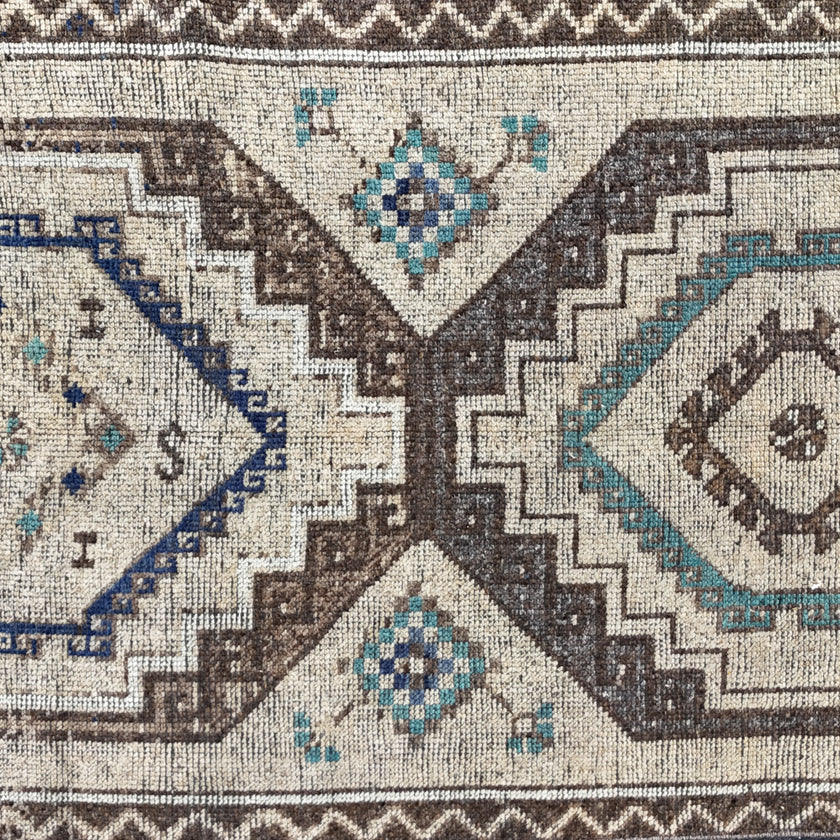 Z761 Handwoven Vintage Rug 3’7 x 10'8