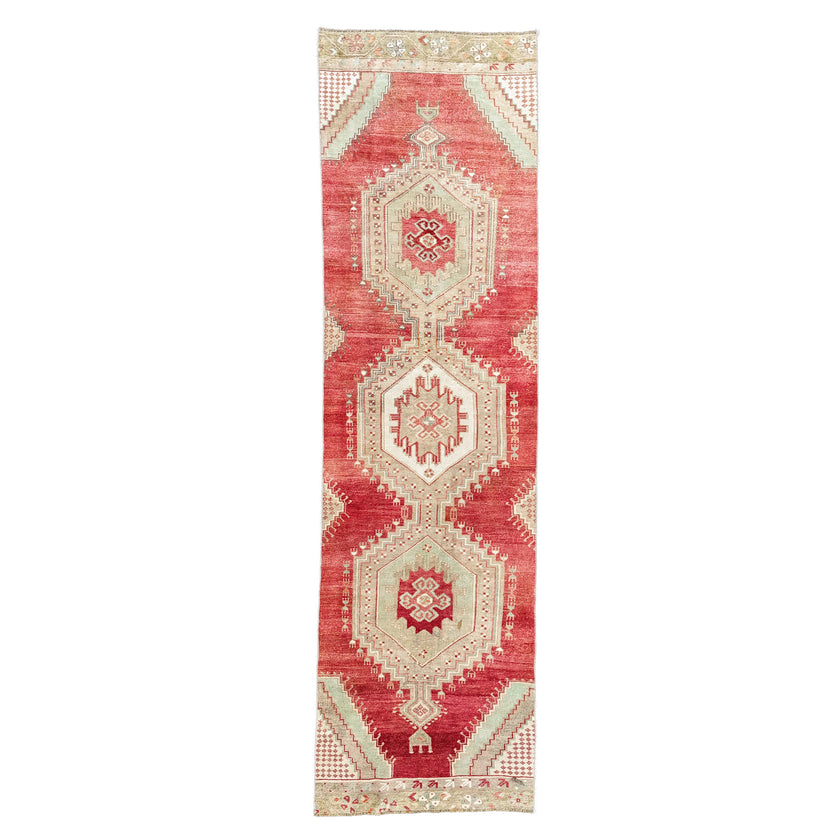 Z771 Handwoven Vintage Rug 3'1 x 10’10