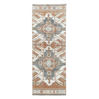 Z782 Handwoven Vintage Rug 3'2 x 8’5