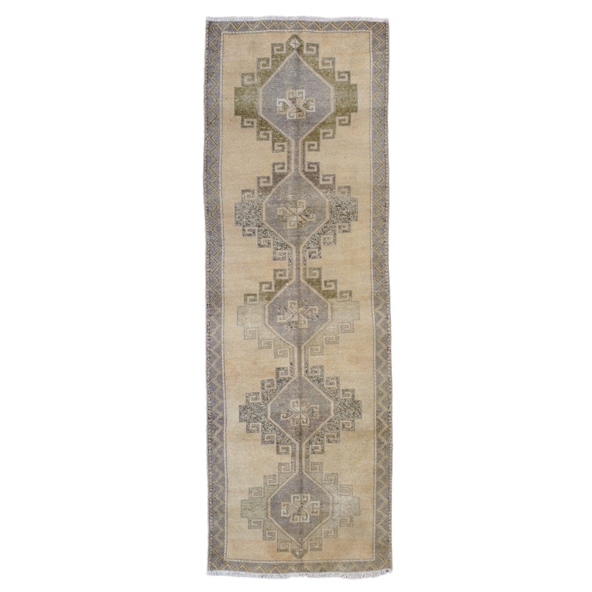 Z796 Handwoven Vintage Rug 3'8 x 11