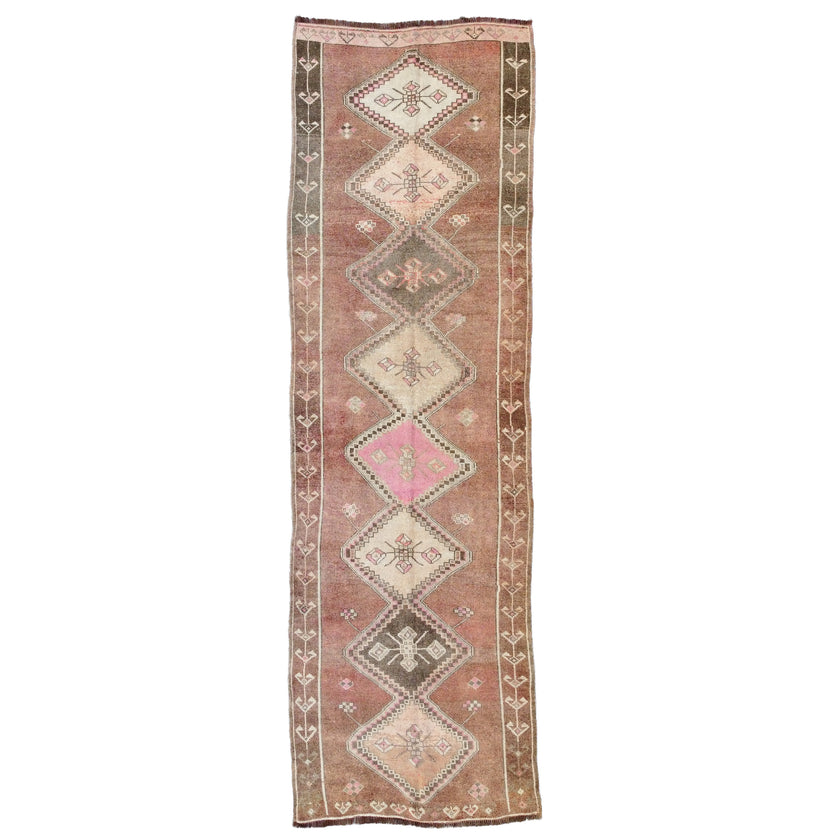 Z811 Handwoven Vintage Rug 3'10 x 12’4  ON HOLD KE