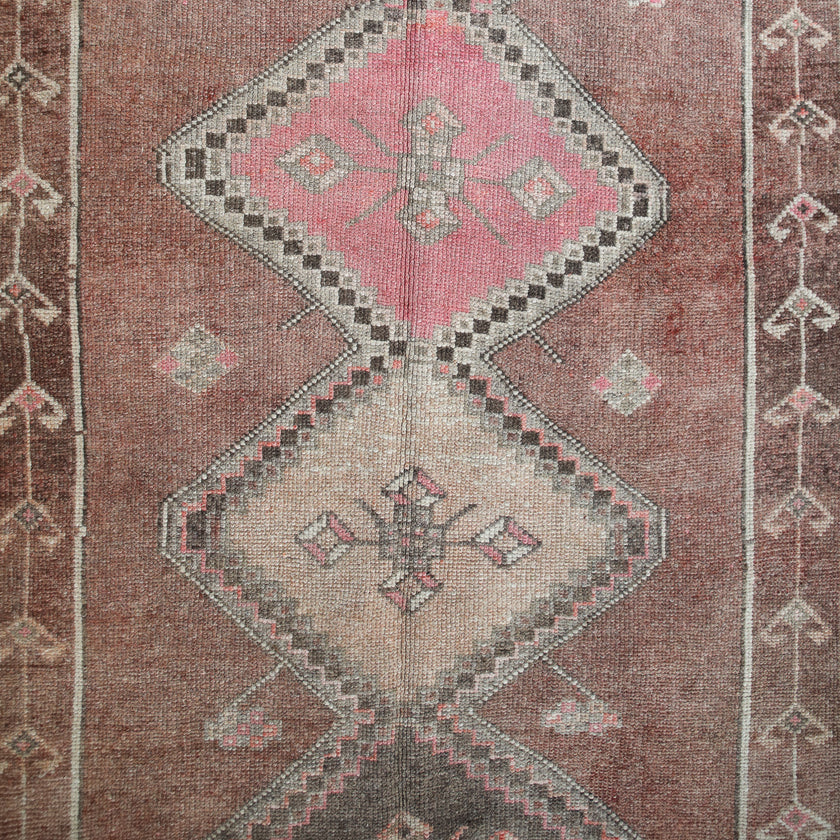 Z811 Handwoven Vintage Rug 3'10 x 12’4  ON HOLD KE