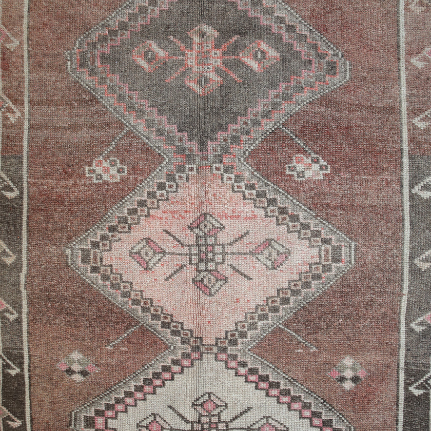 Z811 Handwoven Vintage Rug 3'10 x 12’4  ON HOLD KE