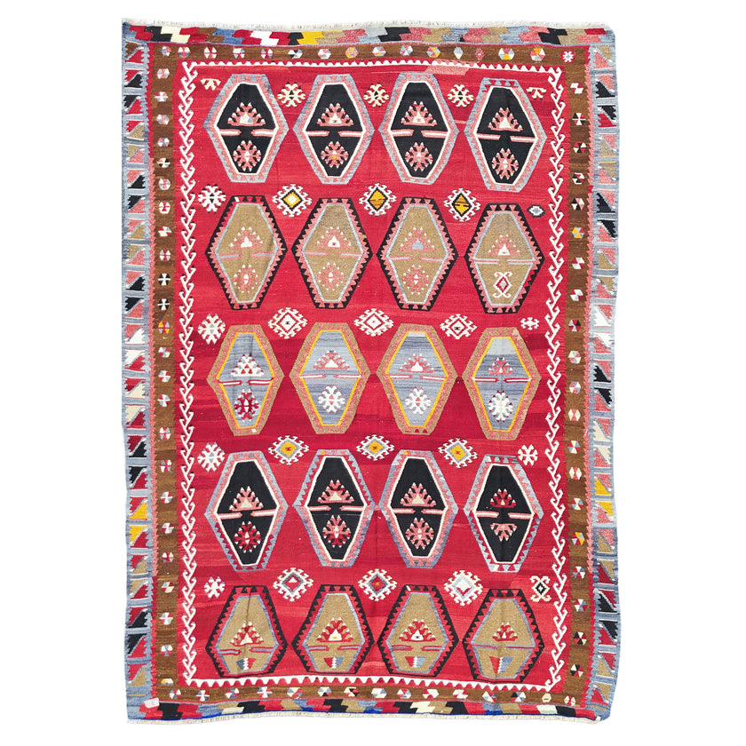 Z826 Handwoven Vintage Kilim Rug 7’9 x 10’10
