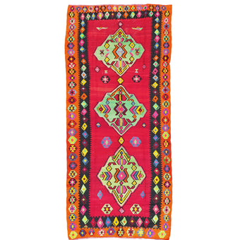 Z827 Handwoven Vintage Kilim Rug 5'7 x 12’9