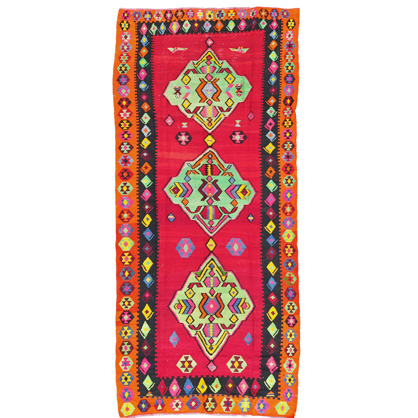 Z827 Handwoven Vintage Kilim Rug 5'7 x 12’9