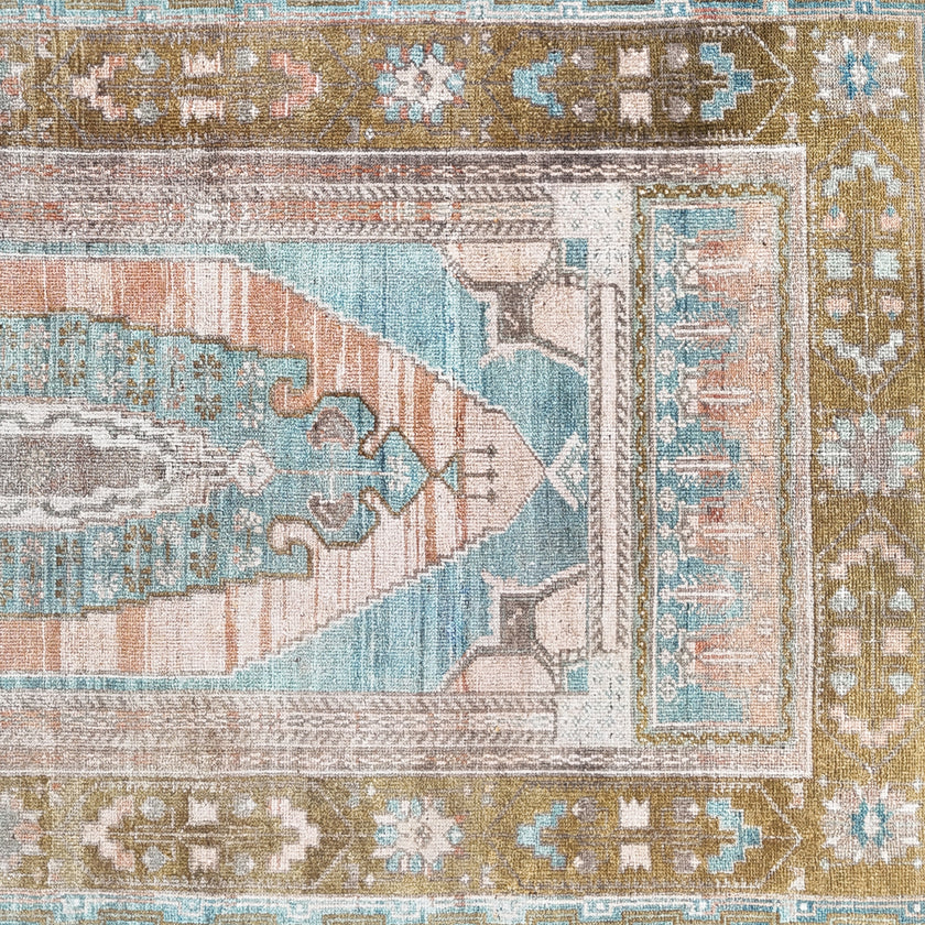 Z858 Handwoven Vintage Rug 3'11 x 7’4