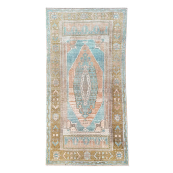 Z858 Handwoven Vintage Rug 3'11 x 7’4