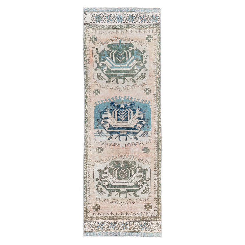 Z881 Handwoven Vintage Rug 3 x 9