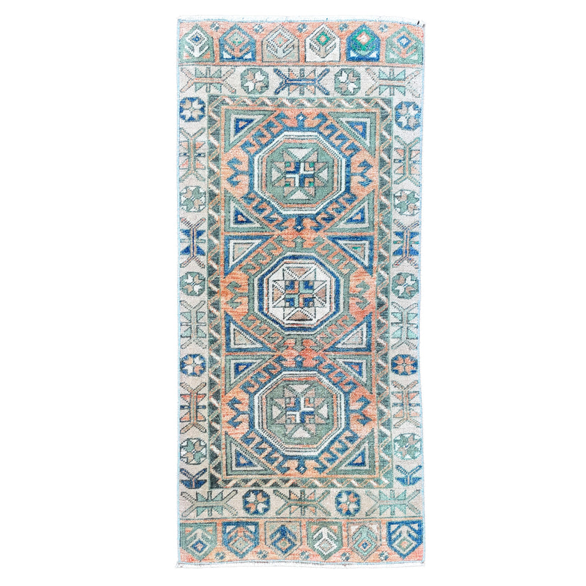 Z898 Handwoven Vintage Rug 1’11 x 4’3 ON HOLD KE