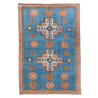 Z946 Handwoven Vintage Rug 4'3 x 6