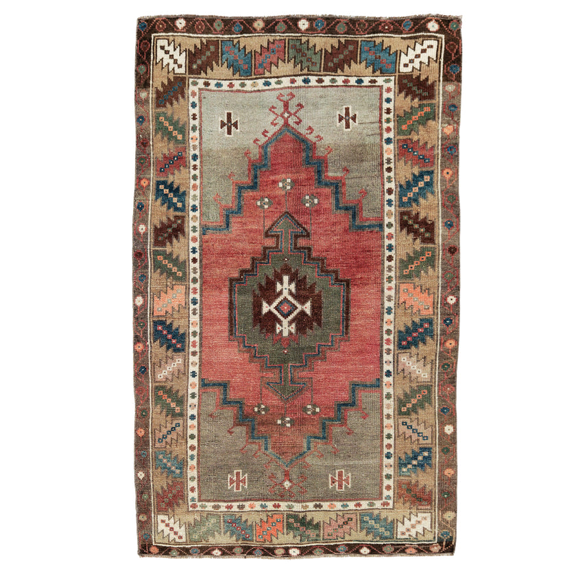 Z949 Handwoven Vintage Rug 3'5 x 5’8
