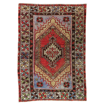 Z952 Handwoven Vintage Rug 3'3 x 4’6