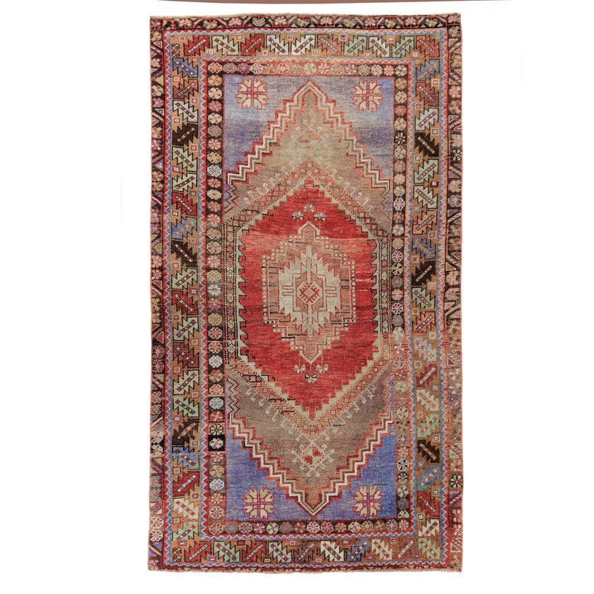 Z955 Handwoven Vintage Rug 3'7 x 6’2