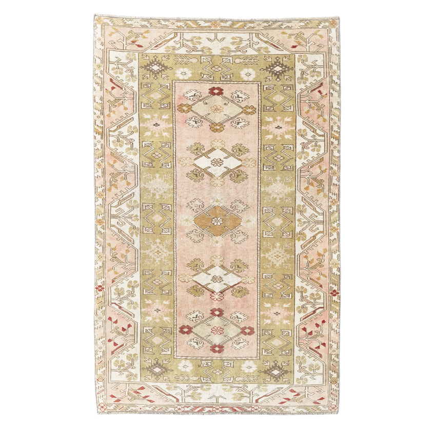 Z959 Handwoven Vintage Rug 3'3 x 6’1