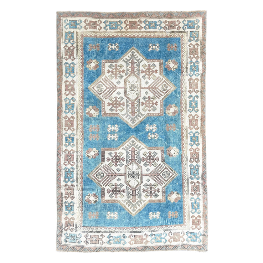 Z960 Handwoven Vintage Rug 4'2 x 6’6