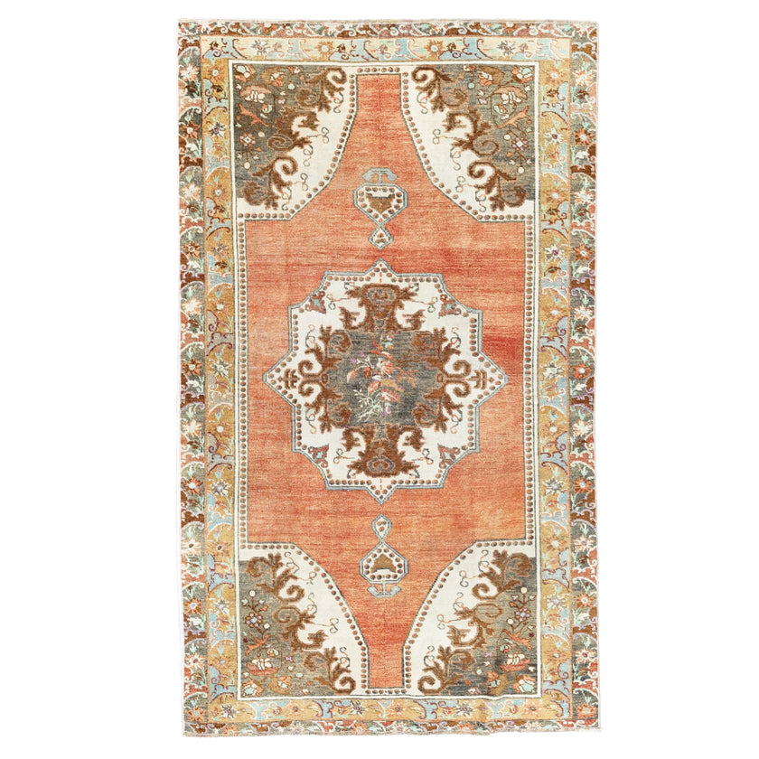 Z962 Handwoven Vintage Rug 4’1 x 6’9