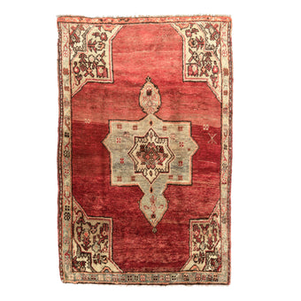 Z963 Handwoven Vintage Rug 4'3 x 6’5