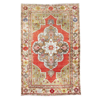 Z964 Handwoven Vintage Rug 4 x 6’4