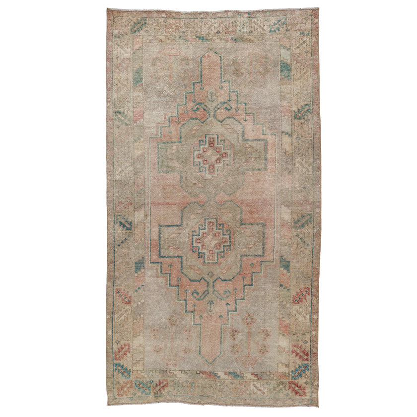 Z981 Handwoven Vintage Rug 3'8 x 6’11