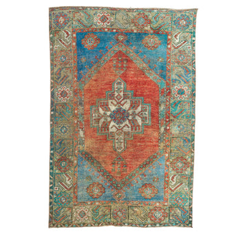 Z985 Handwoven Vintage Rug 3'7 x 5’6