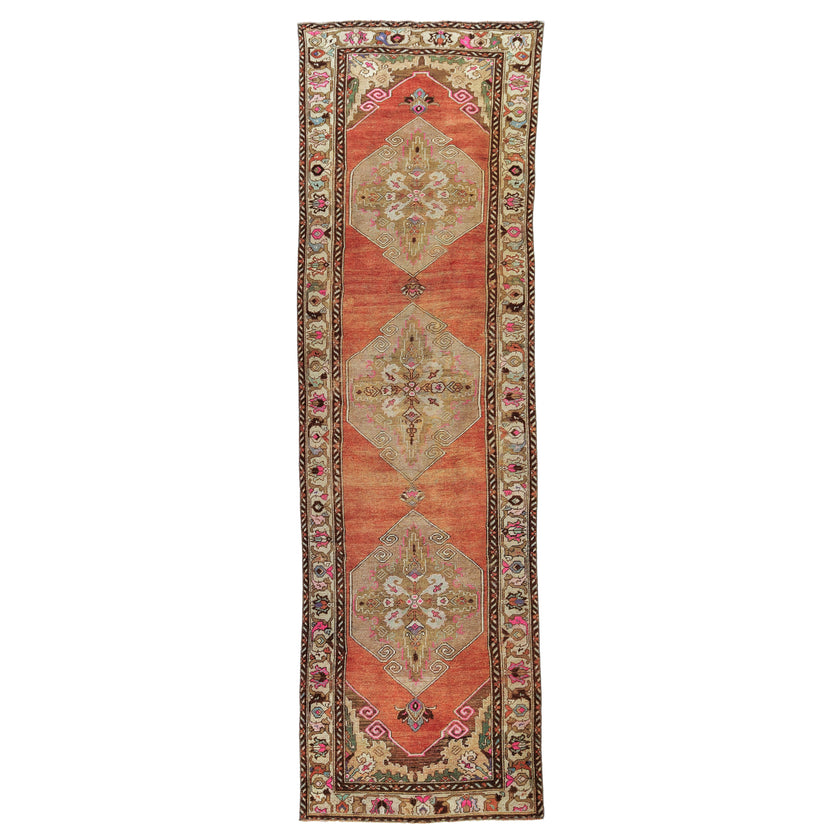 Z999 Handwoven Vintage Rug 3'3 x 10’9