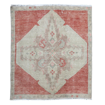 ZM106 Handwoven Vintage Rug 2’6x2’2