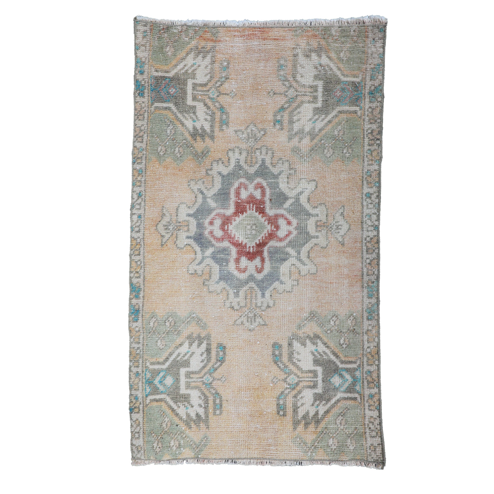 140.5×225\"Sugar plum”ViNTAGE TURKiSH RUG Vintage Turkish Mini Rug 1.6'x3' - No. 671 – Velvet & Shag