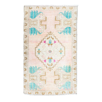 ZM260 Handwoven Vintage Rug 1’9x2’11