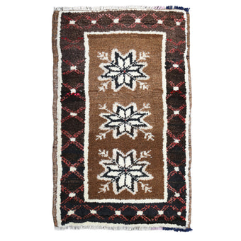 ZM301 Handwoven Vintage Rug 1’10 x 2'9