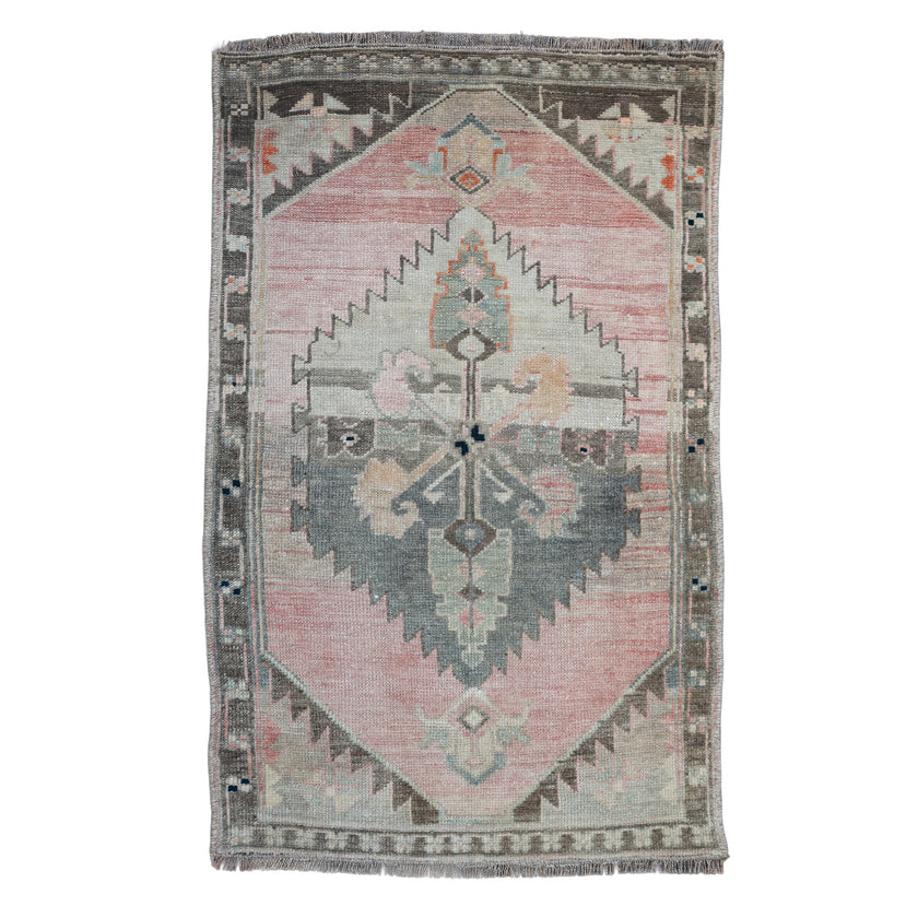 ZM314 Handwoven Vintage Rug 1’10 x 3
